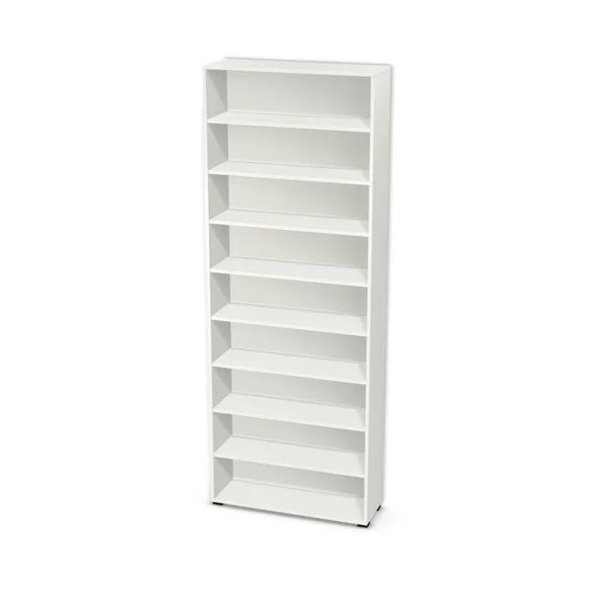 Korpus: W962 SM, Materiał pleców: Plecy z płyty jak korpus, Szerokość: 90 cm, Wysokość: 241 cm, Wysokość z nóżkami: 243 cm, Głębokość: 30 cm, Liczba półek: 8 półek, Rozmieszczenie półek: Rozmieszczenie symetryczne półek, Typ podstawy: Nóżki (wg wyboru), Nóżki: Nóżka Kwadratowa 6601 Bez Regulacji wys.2cm CZARNY MAT (Nóżka 6601 Czarna 2 cm), Podpórki półek: Podpórki półki fi 5 mm (Basic / ruchome), Obrzeże korpusu: , Rodzaj: Zabudowa szeregowa