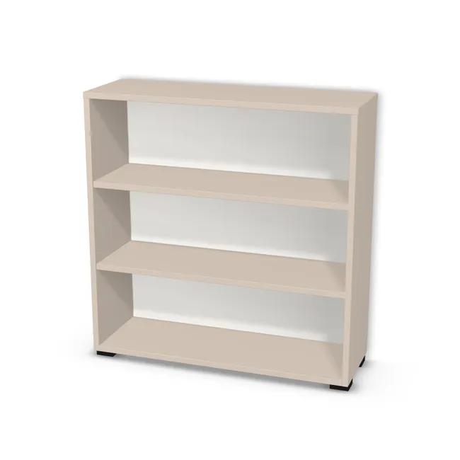 Korpus: Kaszmir (U702, ST9), Materiał pleców: Plecy z płyty HDF 3 mm (biała), Szerokość: 80 cm, Wysokość: 80 cm, Wysokość z nóżkami: 82 cm, Głębokość: 26 cm, Liczba półek: 2 półki, Rozmieszczenie półek: Rozmieszczenie symetryczne półek, Typ podstawy: Nóżki (wg wyboru), Nóżki: Nóżka Kwadratowa 6601 Bez Regulacji wys.2cm CZARNY MAT (Nóżka 6601 Czarna 2 cm), Podpórki półek: Podpórki półki fi 5 mm (Basic / ruchome), Obrzeże korpusu: 0,8 mm