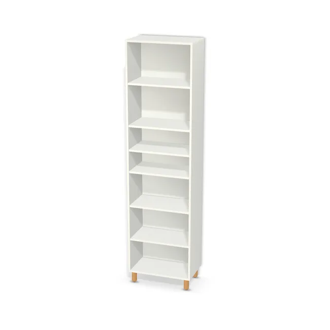 Korpus: W962 SM, Materiał pleców: Plecy z płyty jak korpus, Szerokość: 60 cm, Wysokość: 215 cm, Wysokość z nóżkami: 226 cm, Głębokość: 35 cm, Liczba półek: 6 półek, Rozmieszczenie półek: Własne ustawienie, Typ podstawy: Nóżki (wg wyboru), Nóżki: Noga meblowa drewniana 10cm walec (Drewniana 10cm walec), Podpórki półek: Podpórki półki fi 5 mm (Basic / ruchome), Obrzeże korpusu: 