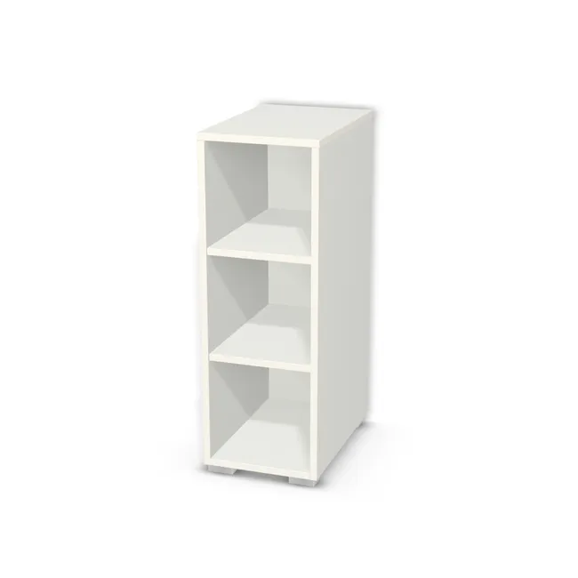 Korpus: W962 SM, Materiał pleców: Plecy z płyty jak korpus, Szerokość: 30 cm, Wysokość: 84 cm, Wysokość z nóżkami: 86 cm, Głębokość: 45 cm, Liczba półek: 2 półki, Rozmieszczenie półek: Rozmieszczenie symetryczne półek, Typ podstawy: Nóżki (wg wyboru), Nóżki: Stopka K041 - tworzywo - chrom wys 2 cm (Stopka chrom 2cm), Podpórki półek: Podpórki półki fi 5 mm (Basic / ruchome), Obrzeże korpusu: 