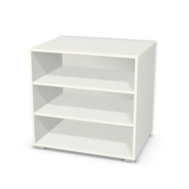 Korpus: W962 ST2, Materiał pleców: Plecy z płyty jak korpus, Szerokość: 77 cm, Wysokość: 72 cm, Wysokość z nóżkami: 74 cm, Głębokość: 55 cm, Liczba półek: 2 półki, Rozmieszczenie półek: Rozmieszczenie symetryczne półek, Typ podstawy: Nóżki (wg wyboru), Nóżki: Stopka K041 - tworzywo - chrom wys 2 cm (Stopka chrom 2cm), Podpórki półek: Podpórki Kuadro z zabezpieczeniem (typ 2) (Premium / z zabezp.), Obrzeże korpusu: 