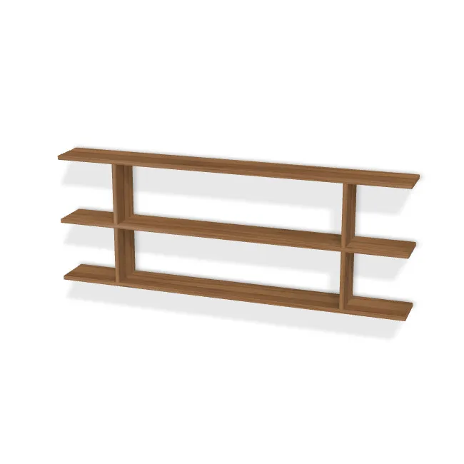Korpus: Orzech Dijon naturalny (H3734, ST9), Szerokość: 150 cm, Wysokość: 55,5 cm, Głębokość: 17 cm, Szerokość zewn. części górnej: 100 cm, Szerokość zewn. części dolnej: 100 cm, Pozycja przegrody poziomej: 26,8 cm, Obrzeże korpusu: 2,0 mm