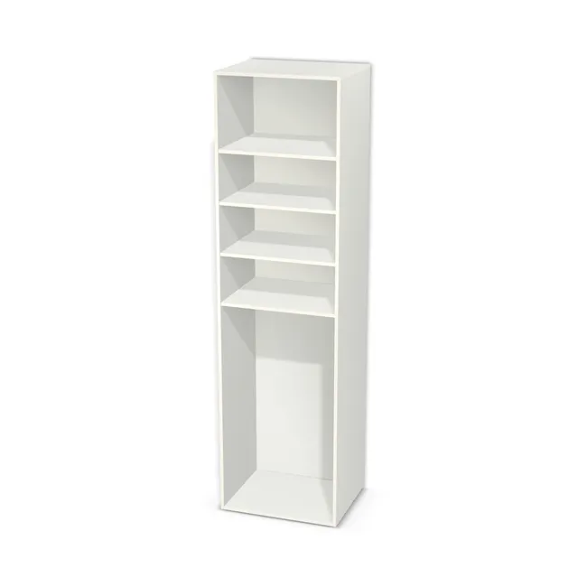 Korpus: W962 SM, Materiał pleców: Plecy z płyty jak korpus, Szerokość: 67 cm, Wysokość: 242 cm, Głębokość: 53,5 cm, Liczba półek: 4 półki, Rozmieszczenie półek: Własne ustawienie, Typ podstawy: Brak (tylko ślizgacze), Podpórki półek: Podpórki półki fi 5 mm (Basic / ruchome), Obrzeże korpusu: 