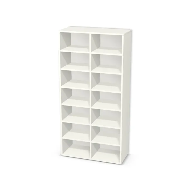 Korpus: Biały premium (W1000, ST38), Przednie krawędzie: Domyślne (w kolorze korpusu) (W1000, ST38), Materiał pleców: Plecy z płyty HDF 3 mm (biała), Szerokość: 80 cm, Wysokość: 161 cm, Głębokość: 35 cm, Głębokość z frontem: 36,8 cm, Szerokość: 40 cm, Liczba półek po lewej: 6 półek, Liczba półek po prawej: 6 półek, Rozmieszczenie półek: Rozmieszczenie symetryczne półek, Typ podstawy: Brak (tylko ślizgacze), Podpórki półek: Podpórki półki fi 5 mm (Basic / ruchome), Obrzeże korpusu: 2,0 mm, Obrzeże frontu: 0,8 mm, Rozmieszczenie uchwytów: Pionowo (środek frontu, bok 50 mm), Rodzaj: Zabudowa szeregowa