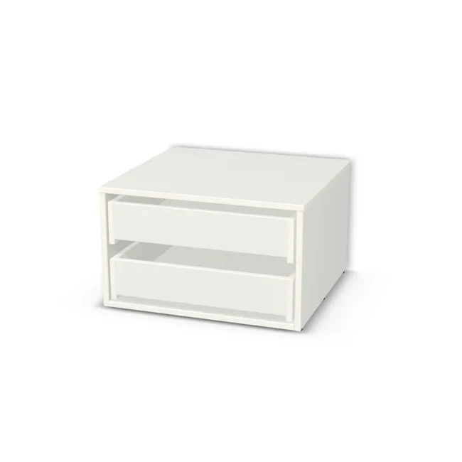 Korpus: W962 ST2, Materiał pleców: Plecy z płyty jak korpus, Szerokość: 60 cm, Wysokość: 36 cm, Głębokość: 56 cm, Głębokość z frontem: 57,8 cm, Typ szuflady: Z frontem nakładanym, Typ wieńca górnego: Wieniec górny nakładany, Fronty szuflad: Bez frontów szuflad, Liczba szuflad: 2 szuflady, Typ podstawy: Brak (tylko ślizgacze), System domyku: Otwieranie uchwytem (+Hamulec Blumotion), Prowadnice szuflad: Blum Tandem (Optimum Blum), Uchwyty szuflad: Brak uchwytów i brak nawiertów (Brak uchwytów), Obrzeże korpusu: 