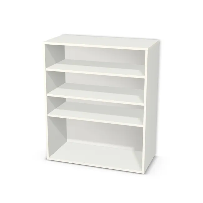 Korpus: W962 SM, Materiał pleców: Plecy z płyty HDF 3 mm (biała), Szerokość: 87 cm, Wysokość: 103 cm, Głębokość: 40 cm, Liczba półek: 3 półki, Rozmieszczenie półek: Własne ustawienie, Typ podstawy: Brak (tylko ślizgacze), Podpórki półek: Podpórki półki fi 5 mm (Basic / ruchome), Obrzeże korpusu: 