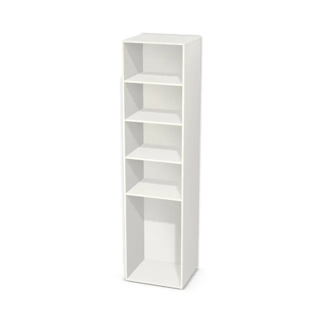 Korpus: Biały klasyczny (W960, SM), Materiał pleców: Plecy z płyty jak korpus, Szerokość: 60 cm, Wysokość: 240 cm, Głębokość: 52 cm, Liczba półek: 4 półki, Rozmieszczenie półek: Własne ustawienie, Typ podstawy: Brak (tylko ślizgacze), Podpórki półek: Podpórki Kuadro z zabezpieczeniem (typ 2) (Premium / z zabezp.), Obrzeże korpusu: 2,0 mm, Rodzaj: Zabudowa szeregowa