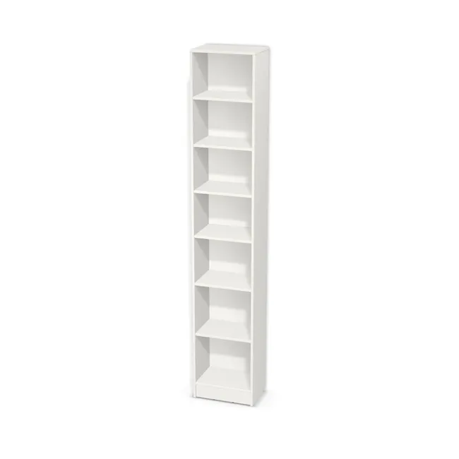 Korpus: Biały klasyczny (W960, ST7), Materiał pleców: Plecy z płyty HDF 3 mm (biała), Szerokość: 45 cm, Wysokość: 240 cm, Wysokość z cokołem: 250 cm, Głębokość: 30 cm, Wys. części dolnej: 78 cm, Drzwi: Bez frontów, Liczba półek na górze: 4 półki, Liczba półek na dole: 1 półka, Rozmieszczenie półek: Rozmieszczenie symetryczne półek, Typ podstawy: Cokół 10 cm, System domyku: Otwieranie uchwytem, Zawiasy: Dobór we własnym zakresie (Brak), Uchwyty: Brak uchwytów i brak nawiertów (Brak uchwytów), Podpórki półek: Podpórki półki fi 5 mm (Basic / ruchome), Obrzeże korpusu: 2,0 mm, Rodzaj: Zabudowa szeregowa