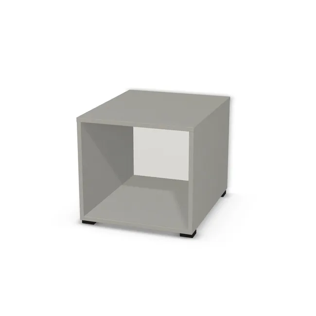 Korpus: Metal srebrnoszary szczotkowany (F765, ST20), Materiał pleców: Plecy z płyty HDF 3 mm (biała), Szerokość: 50 cm, Wysokość: 45 cm, Wysokość z nóżkami: 47 cm, Głębokość: 60 cm, Liczba półek: Bez półek, Typ podstawy: Nóżki (wg wyboru), Obrzeże korpusu: 0,8 mm