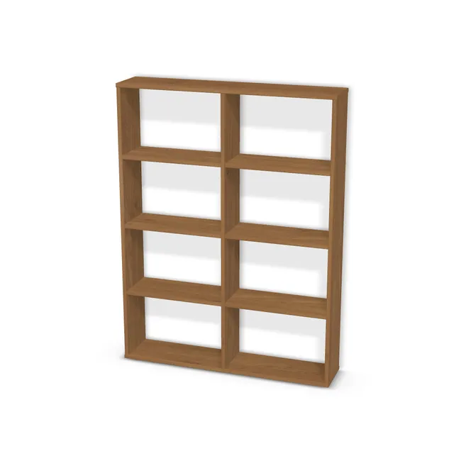 Korpus: Dąb Kendal koniakowy (H3398, ST12), Przednie i tylne krawędzie: Domyślne (w kolorze korpusu) (H3398, ST12), Szerokość: 95 cm, Wysokość: 125 cm, Głębokość: 20 cm, Liczba rzędów: 4 rzędy, Liczba kolumn: 2 kolumny, Typ podstawy: Brak, Obrzeże korpusu: 2,0 mm