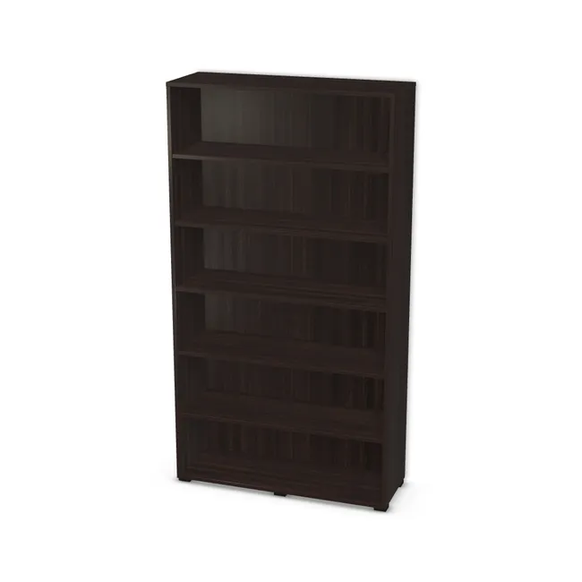 Korpus: Eukaliptus ciemnobrązowy (H3043, ST12), Materiał pleców: Plecy z płyty jak korpus, Szerokość: 100 cm, Wysokość: 183 cm, Wysokość z nóżkami: 185 cm, Głębokość: 35 cm, Liczba półek: 5 półek, Rozmieszczenie półek: Rozmieszczenie symetryczne półek, Typ podstawy: Nóżki (wg wyboru), Nóżki: Nóżka Kwadratowa 6601 Bez Regulacji wys.2cm CZARNY MAT (Nóżka 6601 Czarna 2 cm), Podpórki półek: Podpórki Kuadro z zabezpieczeniem (typ 2) (Premium / z zabezp.), Obrzeże korpusu: 0,8 mm
