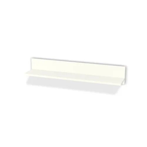 Półka: Biały premium (W1000, ST9), Tył: Biały premium (W1000, ST9, 18mm), Szerokość: 90 cm, Wysokość: 16 cm, Głębokość: 18 cm, Pozycja półki: 4 cm, Obrzeże półki: 0,8 mm, Obrzeże tyłu: 0,8 mm