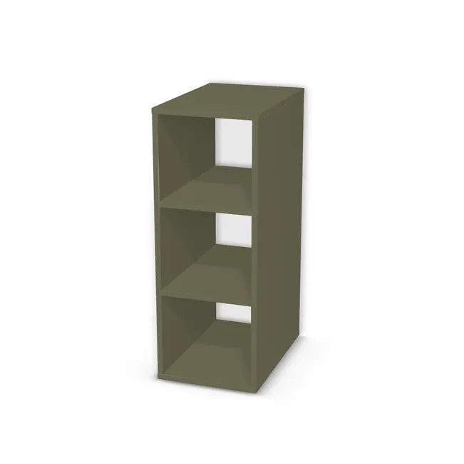 Korpus: Zielony agawowy (U645, ST9), Przednie i tylne krawędzie: Domyślne (w kolorze korpusu) (U645, ST9), Szerokość: 33 cm, Wysokość: 87 cm, Głębokość: 50 cm, Liczba rzędów: 3 rzędy, Liczba kolumn: 1 kolumna, Typ podstawy: Brak, Obrzeże korpusu: 0,8 mm