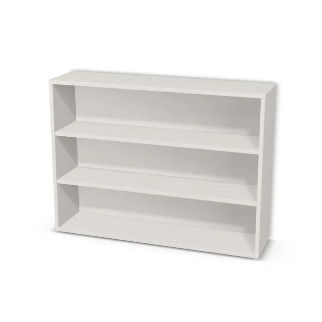 Korpus: Szary jedwabisty (U707, ST9), Materiał pleców: Plecy z płyty jak korpus, Szerokość: 100 cm, Wysokość: 74 cm, Głębokość: 25 cm, Liczba półek: 2 półki, Rozmieszczenie półek: Rozmieszczenie symetryczne półek, Typ podstawy: Brak (tylko ślizgacze), Podpórki półek: Podpórki Kuadro z zabezpieczeniem (typ 2) (Premium / z zabezp.), Obrzeże korpusu: 0,8 mm