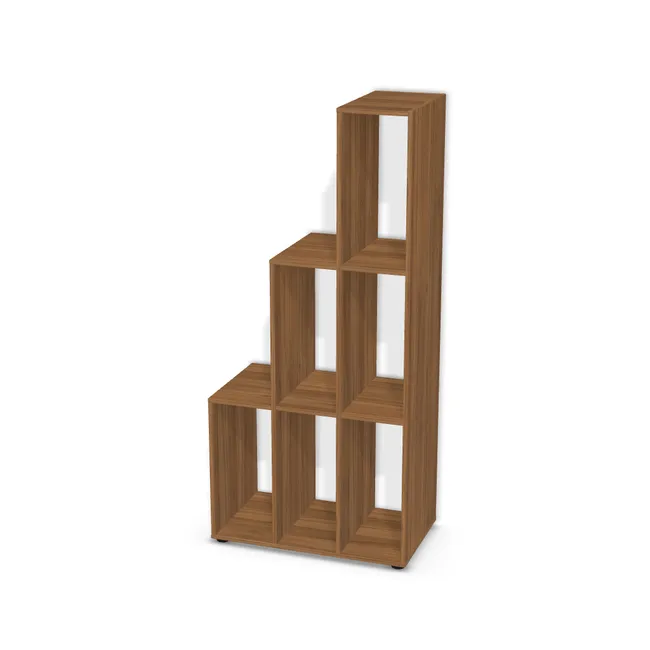 Korpus: Orzech Dijon naturalny (H3734, ST9), Przednie i tylne krawędzie: W innym kolorze (H3734, ST9), Szerokość: 81 cm, Wysokość: 175,9 cm, Wysokość z nóżkami: 177,8 cm, Głębokość: 46,3 cm, Liczba segmentów: 3 segmenty, Typ podstawy: Nóżki (wg wyboru), Obrzeże korpusu: 2,0 mm