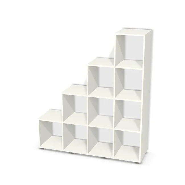 Korpus: Biały premium (W1000, ST9), Przednie i tylne krawędzie: Domyślne (w kolorze korpusu) (W1000, ST9), Szerokość: 140 cm, Wysokość: 160 cm, Wysokość z nóżkami: 162,5 cm, Głębokość: 40 cm, Liczba segmentów: 4 segmenty, Typ podstawy: Nóżki (wg wyboru), Obrzeże korpusu: 0,8 mm