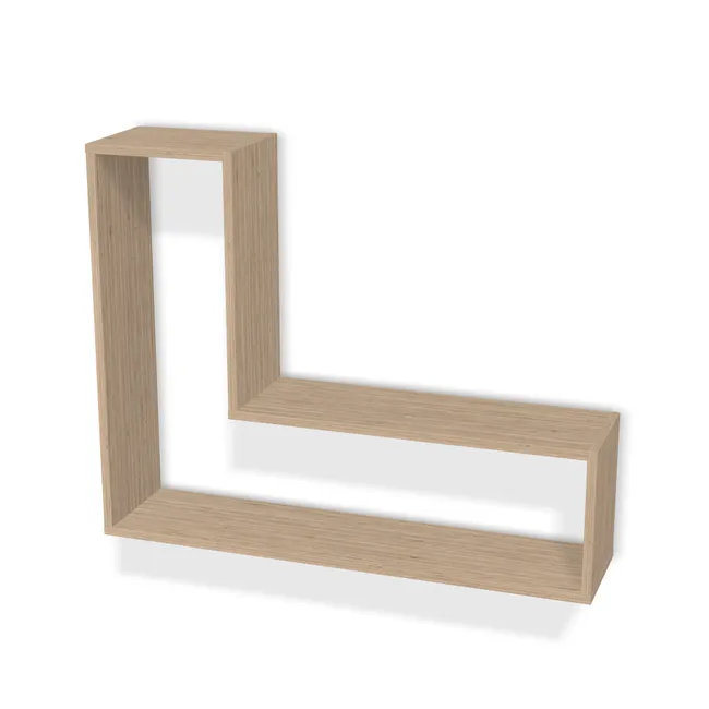 Korpus: Dąb Tonsberg naturalny (H305, ST12), Szerokość: 100 cm, Wysokość: 80 cm, Głębokość: 23 cm, Szerokość lewej części: 30 cm, Wysokość dolnej części: 30 cm, Obrzeże korpusu: 0,8 mm