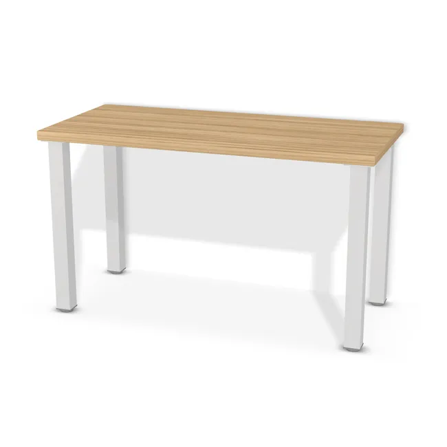 Blat: Coco Bolo (H3012, ST22, 36mm), Szerokość: 130 cm, Głębokość: 60 cm, Przepusty: Brak, Nóżki: Noga kwadratowa 60x60 71cm Metal Aluminium (Rejs Kwadr. 60x60), Obrzeże blatu: 2,0 mm