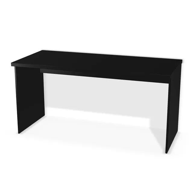 Blat: Czarny (U999, ST7, 36mm), Korpus: Czarny (U999, ST7, 18 mm), Materiał tylnej blendy: Tylna blenda z płyty jak korpus, Szerokość: 160 cm, Wysokość: 78 cm, Głębokość: 71 cm, Wys. tylnej blendy: 24 cm, Cofnięcie tylnej blendy: 6 cm, Wysunięcie blatu po lewej: 0 cm, Wysunięcie blatu po prawej: 0 cm, Wysunięcie blatu z przodu: 6 cm, Wysunięcie blatu z tyłu: 3 cm, Przepusty: Brak, Obrzeże korpusu: 2,0 mm, Obrzeże blatu: 2,0 mm