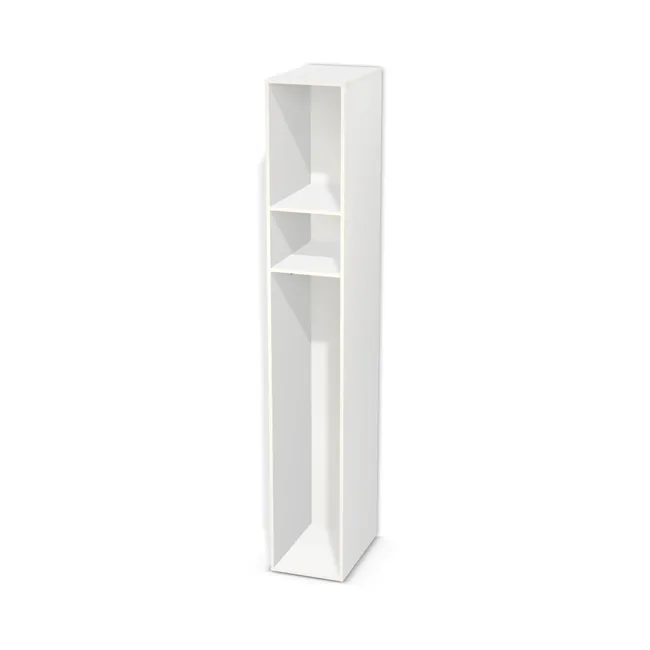 Korpus: Biel Alpejska (WU8685, BS), Materiał pleców: Plecy z płyty HDF 3 mm (biała), Szerokość: 39 cm, Wysokość: 250 cm, Głębokość: 58 cm, Wys. części z drążkiem: 160 cm, Przestrzeń pod drążkiem (od osi drążka do wieńca dolnego): 149,7 cm, Wys. segmentu dolnego: 190 cm, Drzwi: Bez frontów, Liczba półek na górze: Bez półek, Układ półek pod drążkiem: Bez półki pod drążkiem, Typ podstawy: Brak (tylko ślizgacze), System domyku: Otwieranie naciskiem (Tip-On), Zawiasy: Dobór we własnym zakresie (Brak), Uchwyty: Brak uchwytów i brak nawiertów (Brak uchwytów), Podpórki półek: Podpórki Kuadro z zabezpieczeniem (typ 2) (Premium / z zabezp.), Obrzeże korpusu: 0,8 mm