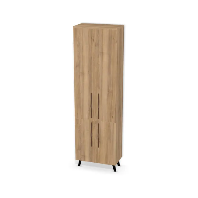 Front: Orzech Pacific naturalny (H3700, ST10) Usłojenie Pionowe, Korpus: Orzech Pacific naturalny (H3700, ST10), Usłojenie frontu: Pionowe, Materiał pleców: Plecy z płyty jak korpus, Szerokość: 60 cm, Wysokość: 190 cm, Wysokość z nóżkami: 202 cm, Głębokość: 30 cm, Głębokość z frontem: 31,8 cm, Wysokość części z dolnym frontem: 63 cm, Drzwi: 2 fronty - lewy i prawy, Liczba półek na górze: 4 półki, Liczba półek na dole: 1 półka, Rozmieszczenie półek: Własne ustawienie, Typ podstawy: Nóżki (wg wyboru), System domyku: Otwieranie uchwytem, Zawieszki: Zawieszki Camar (plecy 18 mm) (Optimum Camar), Zawiasy: Blum ClipTop 110 cichy domyk (Premium), Nóżki: Nóżka K441 Czarna wysokość 12 cm (Nóżka K441 Czarna 12 cm), Uchwyty: Uchwyt BRAVE 0452 - brąz metalik / rozstaw 320 mm (Uchwyt 0452 320 mm), Podpórki półek: Złączki Rafix TAB 20 S (Premium / z zabezp.), Obrzeże korpusu: 0,8 mm, Obrzeże frontu: 0,8 mm, Rozmieszczenie uchwytów (góra i dół): Dół/góra frontu (50mm), po boku (50mm), pionowo