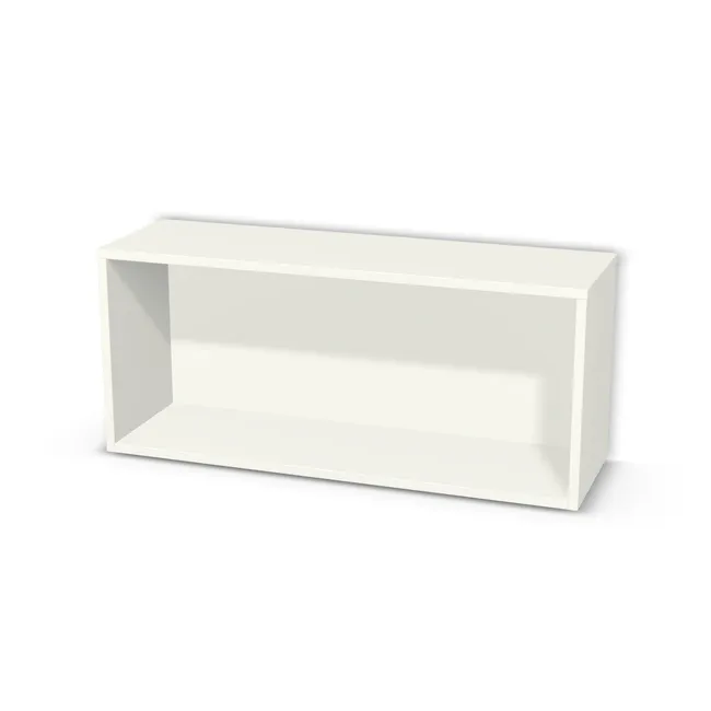 Korpus: Biały premium (W1000, ST9), Materiał pleców: Plecy z płyty jak korpus, Szerokość: 92 cm, Wysokość: 40 cm, Głębokość: 28 cm, Liczba półek: Bez półek, Typ podstawy: Brak (tylko ślizgacze), Obrzeże korpusu: 0,8 mm