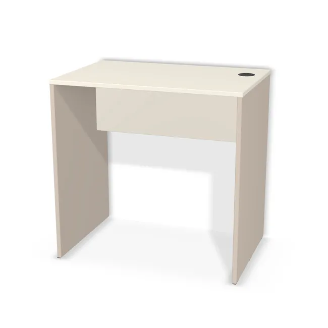 Blat: Biały porcelanowy (W1200, ST9, 18mm), Korpus: Kaszmir (U702, ST9, 18 mm), Wybrane obrzeże: Domyślne (w kolorze płyty), Materiał tylnej blendy: Tylna blenda z płyty jak blat, Szerokość: 78 cm, Wysokość: 76 cm, Głębokość: 52 cm, Wys. tylnej blendy: 30 cm, Cofnięcie tylnej blendy: 10 cm, Półka pod klawiaturę: Bez półki, Przepusty: Prawy róg, Kolor przepustu: Przepust Kablowy z Plastiku fi 60 Czarny (Plastik 60 Czarny), Obrzeże korpusu: 2,0 mm
