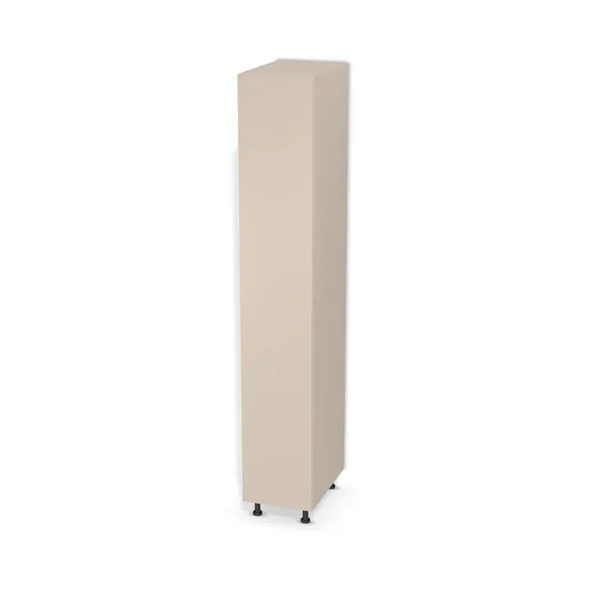 Front: Kaszmir (U702, ST9), Korpus: Kaszmir (U702, ST9), Przednie krawędzie: Domyślne (w kolorze korpusu) (U702, ST9), Bok szafki lewy: Domyślne (w kolorze korpusu) (U702, ST9), Bok szafki prawy: Domyślne (w kolorze korpusu) (U702, ST9), Szerokość: 40 cm, Wysokość: 234 cm, Wysokość z nóżkami: 244 cm, Głębokość: 58 cm, Głębokość z frontem: 59,8 cm, Drzwi: 1 front, Kosz cargo: Dobór we własnym zakresie (Brak), Nóżki: Nóżka podstawowa 10 cm z regulacją (Basic), Uchwyty: Brak uchwytów i brak nawiertów (Brak uchwytów), Obrzeże korpusu: 0,8 mm, Obrzeże frontu: 0,8 mm