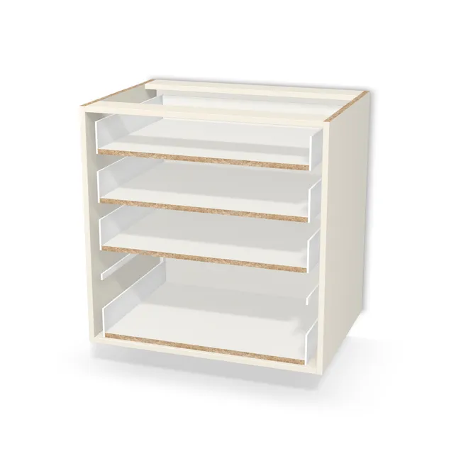 Korpus: Biały porcelanowy (W1200, ST9), Przednie krawędzie: Domyślne (w kolorze korpusu) (W1200, ST9), Bok szafki lewy: Domyślne (w kolorze korpusu) (W1200, ST9), Bok szafki prawy: Domyślne (w kolorze korpusu) (W1200, ST9), Biały (W960, SM, 16mm), Szerokość: 78 cm, Wysokość: 77,7 cm, Głębokość: 56 cm, Fronty szuflad: Bez frontów szuflad, System domyku: Otwieranie uchwytem (+Hamulec Blumotion), Szuflady: Blum Tandembox Białe (Premium Blum) Tylko nawierty, Nóżki: Dobór we własnym zakresie (Brak), Uchwyty szuflad: Brak uchwytów i brak nawiertów (Brak uchwytów), Nawierty korpusu: Bez nawiertów, Obrzeże korpusu: 0,8 mm, Oklejanie boków: Nieoklejone (góra i dół)