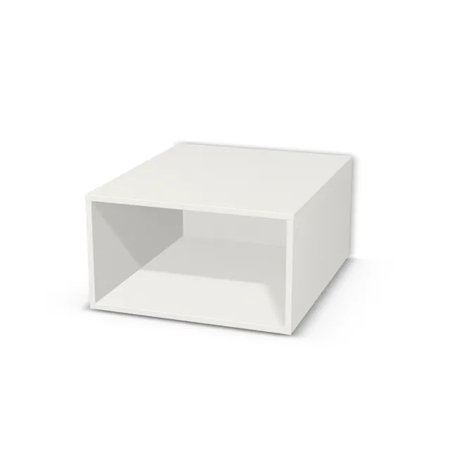 Korpus: Biały klasyczny (W960, ST7), Materiał pleców: Plecy z płyty jak korpus, Szerokość: 62 cm, Wysokość: 35 cm, Głębokość: 73 cm, Liczba półek: Bez półek, Typ podstawy: Brak (tylko ślizgacze), Obrzeże korpusu: 0,8 mm