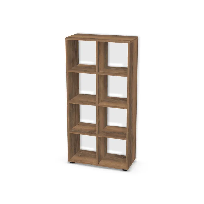 Korpus: Dąb Halifax cynowany (H3176, ST37), Przednie i tylne krawędzie: Domyślne (w kolorze korpusu) (H3176, ST37), Szerokość: 65 cm, Wysokość: 130 cm, Wysokość z nóżkami: 131,9 cm, Głębokość: 30 cm, Liczba rzędów: 4 rzędy, Liczba kolumn: 2 kolumny, Typ podstawy: Nóżki (wg wyboru), Obrzeże korpusu: 0,8 mm