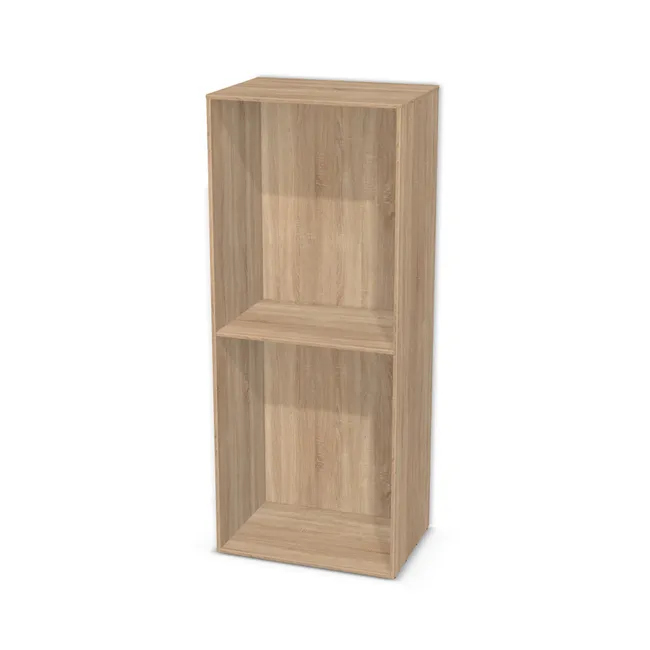 Korpus: Dąb Bardolino naturalny (H1145, ST10), Materiał pleców: Plecy z płyty jak korpus, Szerokość: 81,2 cm, Wysokość: 200 cm, Głębokość: 56,5 cm, Liczba półek: 1 półka, Rozmieszczenie półek: Rozmieszczenie symetryczne półek, Typ podstawy: Brak (tylko ślizgacze), Podpórki półek: Podpórki Kuadro z zabezpieczeniem (typ 2) (Premium / z zabezp.), Obrzeże korpusu: 2,0 mm