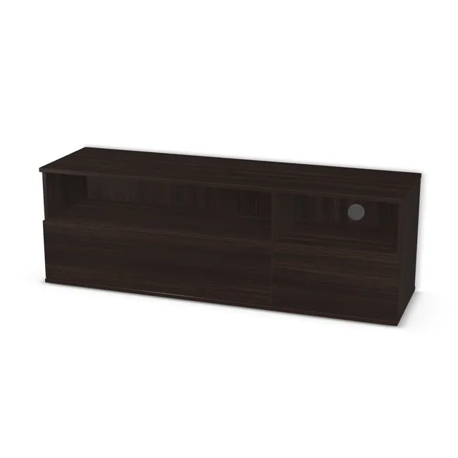 Front: Eukaliptus ciemnobrązowy (H3043, ST12) Usłojenie Poziome, Korpus: Eukaliptus ciemnobrązowy (H3043, ST12), Usłojenie frontu: Poziome, Materiał pleców: Plecy z płyty jak korpus, Szerokość: 150 cm, Wysokość: 50 cm, Głębokość: 40 cm, Głęb. całkowita: 42 cm, Szer. części prawej: 50 cm, Wys. na szuflady: 24 cm, Front szuflady: 1 front szuflady, Liczba szuflad w lewej części: 1 szuflada po lewej, Liczba szuflad w prawej części: 1 szuflada po prawej, Typ podstawy: Brak (tylko ślizgacze), System domyku: Otwieranie naciskiem (Tip-On), Przepust kablowy: Przepust po prawej, Prowadnice szuflad: Blum Tandem (Optimum Blum), Uchwyty szuflad: Brak uchwytów i brak nawiertów (Brak uchwytów), Kolor przepustu: Przepust Kablowy z Plastiku fi 60 Czarny (Plastik 60 Czarny), Obrzeże korpusu: 2,0 mm, Obrzeże frontu: 2,0 mm