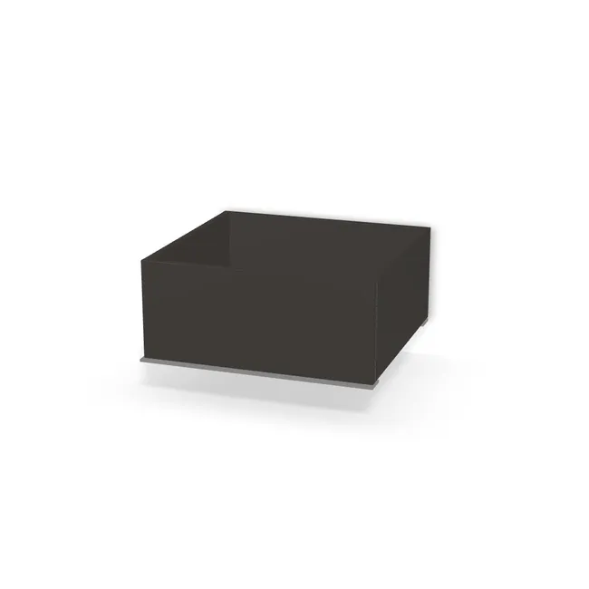 Korpus: Czerń aksamitna (U899, ST9), Drzwi: Bez frontów, Długość boku (prowadnicy): 55 cm, Szerokość wew. szafki: 51,4 cm, Wys. skrzyni szuflady: 23 cm, Typ szuflady: Z frontem wpuszczanym, System domyku: Blumotion (cichy domyk), Obciążenie dynamiczne: 40 kg, Konstrukcja szuflady: Z przednią blendą
