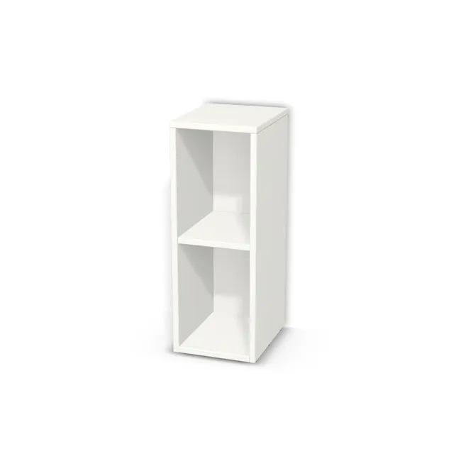 Korpus: Biały alpejski (W1100, ST9), Materiał pleców: Plecy z płyty HDF 3 mm (biała), Szerokość: 25 cm, Wysokość: 68 cm, Głębokość: 30 cm, Liczba półek: 1 półka, Rozmieszczenie półek: Własne ustawienie, Typ podstawy: Brak (tylko ślizgacze), Podpórki półek: Podpórki Kuadro z zabezpieczeniem (typ 2) (Premium / z zabezp.), Obrzeże korpusu: 2,0 mm, Rodzaj: Zabudowa szeregowa