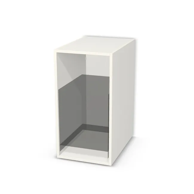 Blat: Biały klasyczny (W960, SM, 18mm), Korpus: Biały klasyczny (W960, SM), Materiał pleców: Plecy z płyty HDF 3 mm (biała), Szerokość: 40 cm, Wysokość: 77 cm, Głębokość: 57,2 cm, Głębokość z frontem: 59 cm, Typ szuflady: Z frontem nakładanym, Typ wieńca górnego: Wieniec górny wpuszczany, Drzwi: Bez frontów, Typ podstawy: Brak (tylko ślizgacze), Kosz cargo: Rejs Variant MULTI Kosz Na Blieliznę Efekt Chrom (Premium), Uchwyty: Brak uchwytów i brak nawiertów (Brak uchwytów), Obrzeże korpusu: 0,8 mm, Obrzeże blatu: 0,8 mm