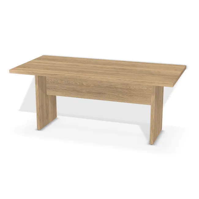 Korpus: Dąb Rovato naturalny jasny (H3322, ST17, 36 mm), Materiał blendy: Blenda z płyty jak korpus, Wybrane obrzeże: Domyślne (w kolorze płyty), Szerokość: 170 cm, Wysokość: 70 cm, Głębokość: 80 cm, Wys. środkowej blendy: 35 cm, Wysunięcie blatu po lewej: 20 cm, Wysunięcie blatu po prawej: 20 cm, Wysunięcie blatu z przodu: 17,5 cm, Wysunięcie blatu z tyłu: 17,5 cm, Przepusty: Brak, Obrzeże korpusu: 2,0 mm