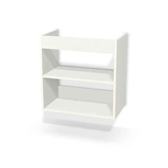 Korpus: Biały klasyczny (W960, SM), Szerokość: 62 cm, Wysokość: 62 cm, Głębokość: 33,5 cm, Głębokość z frontem: 35,3 cm, Wew. przestrzeń na umywalkę: 31,7 cm, Wysokość trawersu: 10 cm, Pozycja półki: 32 cm, Typ wieńca górnego: Brak wieńca górnego, Drzwi: Bez frontów - nawierty pod prowadniki lewe i&amp;nbsp;prawe, Liczba półek: 1 półka, System domyku: Otwieranie uchwytem, Zawieszki: Zawieszki Camar (udźwig 600kg) (Premium Camar), Zawiasy: Blum ClipTop 110 cichy domyk (Premium), Uchwyty: Brak uchwytów i brak nawiertów (Brak uchwytów), Podpórki półek: Złączki Rafix TAB 20 S (Premium / z zabezp.), Pozycja zawieszki: 0 cm, Obrzeże korpusu: 0,8 mm