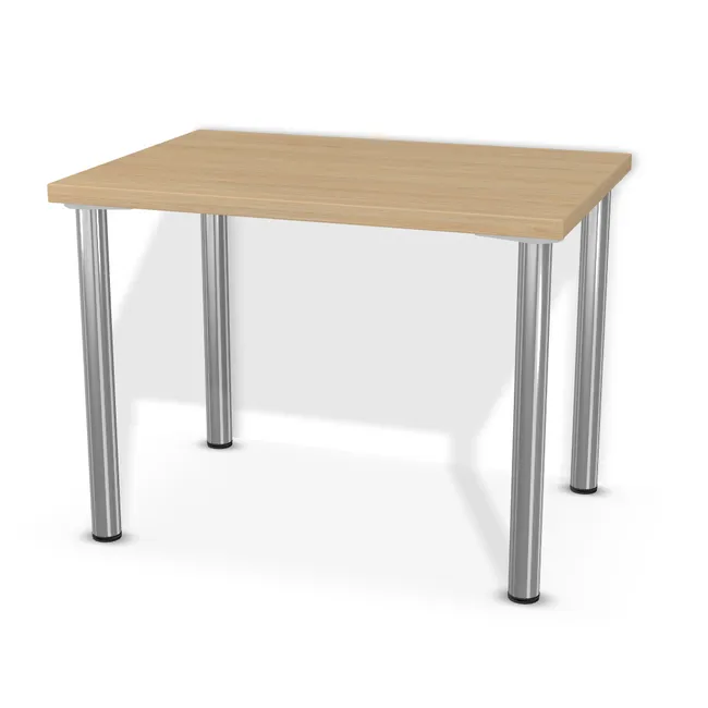 Blat: Dąb Vicenza (H3157, ST12, 36mm), Szerokość: 100 cm, Głębokość: 70 cm, Przepusty: Brak, Nóżki: Noga metalowa NOVA fi60 71cm Chrom Połysk (Amix AN-710), Obrzeże blatu: 2,0 mm