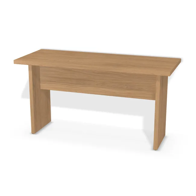 Korpus: Dąb Casella naturalny (H1385, ST40, 36 mm), Materiał blendy: Blenda z płyty jak korpus, Wybrane obrzeże: Domyślne (w kolorze płyty), Szerokość: 151 cm, Wysokość: 78 cm, Głębokość: 60 cm, Wys. środkowej blendy: 35 cm, Wysunięcie blatu po lewej: 10 cm, Wysunięcie blatu po prawej: 10 cm, Wysunięcie blatu z przodu: 10 cm, Wysunięcie blatu z tyłu: 10 cm, Przepusty: Brak, Obrzeże korpusu: 2,0 mm