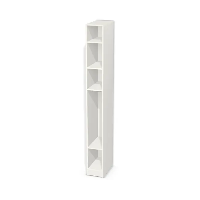 Korpus: Biały klasyczny (W960, SM), Materiał pleców: Plecy z płyty HDF 3 mm (biała), Szerokość: 28 cm, Wysokość: 235 cm, Wysokość z cokołem: 245 cm, Głębokość: 50 cm, Wys. części z drążkiem: 136 cm, Przestrzeń pod drążkiem (od osi drążka do wieńca dolnego): 125,7 cm, Wys. segmentu dolnego: 170 cm, Wys. między drążkiem a półką: 90 cm, Drzwi: Bez frontów, Liczba półek na górze: 1 półka, Układ półek pod drążkiem: Półka stała pod drążkiem, Liczba dodatkowych półek na dole: Bez półek dodatkowych, Rozmieszczenie półek: Własne ustawienie, Typ podstawy: Cokół 10 cm, System domyku: Otwieranie uchwytem, Zawiasy: Dobór we własnym zakresie (Brak), Uchwyty: Brak uchwytów i brak nawiertów (Brak uchwytów), Podpórki półek: Podpórki Kuadro z zabezpieczeniem (typ 2) (Premium / z zabezp.), Obrzeże korpusu: 0,8 mm