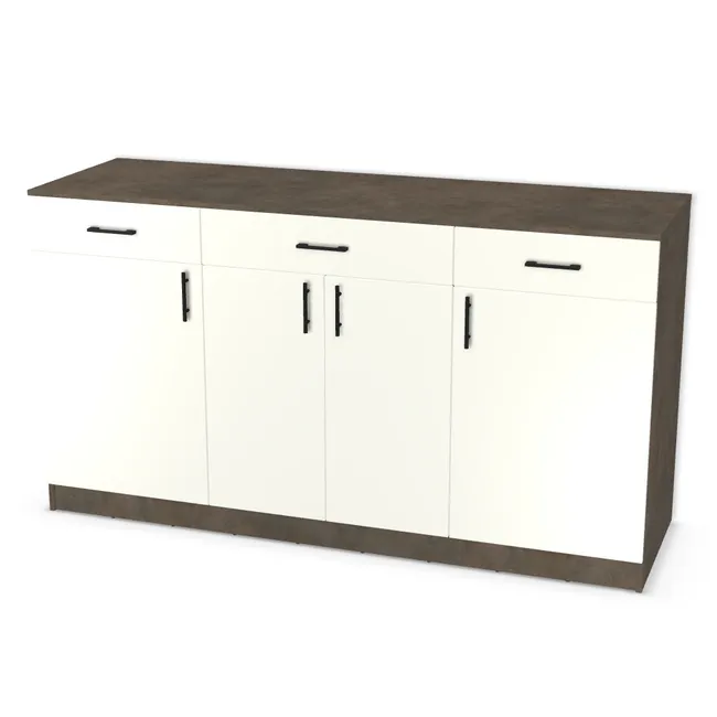 Front: Biały premium (W1000, ST38) Usłojenie Pionowe, Korpus: Beton Chicago ciemnoszary (F187, ST9), Usłojenie frontu: Pionowe, Materiał pleców: Plecy z płyty jak korpus, Szerokość: 200 cm, Wysokość: 100 cm, Wysokość z cokołem: 110 cm, Głębokość: 60 cm, Głęb. całkowita: 62 cm, Szer. części środkowej: 78,8 cm, Wys. pasa dolnego: 80 cm, Wysokość dolnego frontu: 79,7 cm, Typ wieńca górnego: Wieniec górny nakładany wysunięty nad front, Fronty: Fronty - drzwi lewe i prawe, fronty szuflad, Liczba półek: 1 półka, Rozmieszczenie półek: Rozmieszczenie symetryczne półek, Typ podstawy: Cokół 10 cm, System domyku: Otwieranie uchwytem (+Hamulec Blumotion), Prowadnice szuflad: Blum Tandem (Optimum Blum), Zawiasy: Blum ClipTop 110 cichy domyk (Premium), Uchwyty: Reling RE10 - czarny mat / rozstaw 96 mm (Reling RE10 96 mm), Uchwyty szuflad: Uchwyt 2576 Czarny Mat rozstaw 128 mm (Uchwyt 2576 128 mm), Podpórki półek: Podpórki Kuadro z zabezpieczeniem (typ 2) (Premium / z zabezp.), Obrzeże korpusu: 0,8 mm, Obrzeże frontu: 2,0 mm, Rozmieszczenie uchwytów: Pionowo (góra frontu 50 mm, bok 50 mm), Rozmieszczenie uchwytów szuflad: Poziomo (centralnie na froncie)