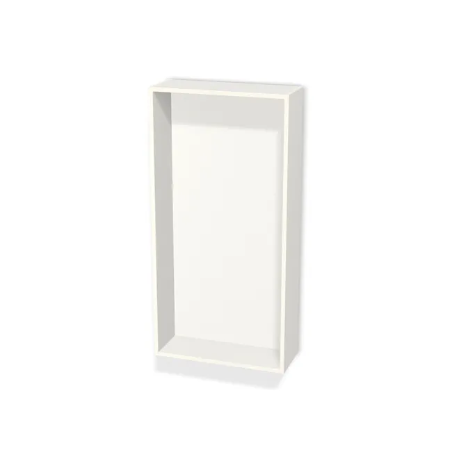 Korpus: Biały klasyczny (W960, SM), Materiał pleców: Plecy z płyty HDF 3 mm (biała), Szerokość: 60 cm, Wysokość: 120 cm, Głębokość: 22 cm, Głębokość z frontem: 23,8 cm, Typ wieńca górnego: Wieniec górny wpuszczany, Drzwi: Bez frontów, Liczba półek: Bez półek, System domyku: Otwieranie uchwytem, Zawieszki: Dobór we własnym zakresie (Brak), Zawiasy: Dobór we własnym zakresie (Brak), Uchwyty: Brak uchwytów i brak nawiertów (Brak uchwytów), Obrzeże korpusu: 0,8 mm, Wycięcie HDF: Wycięcie pod zawieszki