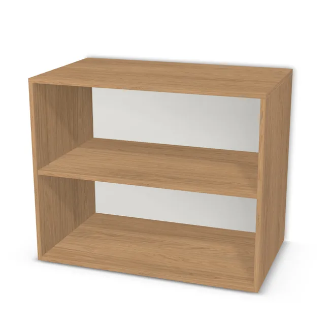 Korpus: Dąb Casella naturalny (H1385, ST40), Materiał pleców: Plecy z płyty HDF 3 mm (biała), Szerokość: 95 cm, Wysokość: 78 cm, Głębokość: 56 cm, Liczba półek: 1 półka, Rozmieszczenie półek: Rozmieszczenie symetryczne półek, Typ podstawy: Brak (tylko ślizgacze), Podpórki półek: Podpórki półki fi 5 mm (Basic / ruchome), Obrzeże korpusu: 0,8 mm, Rodzaj: Zabudowa szeregowa