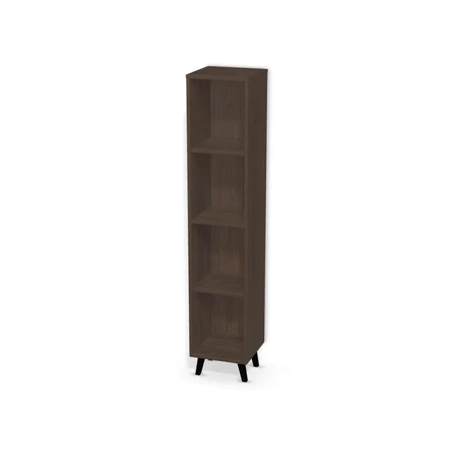 Korpus: Dąb Marone Casella (H1369, ST40), Materiał pleców: Plecy z płyty jak korpus, Szerokość: 32 cm, Wysokość: 148 cm, Wysokość z nóżkami: 160 cm, Głębokość: 31 cm, Liczba półek: 3 półki, Rozmieszczenie półek: Własne ustawienie, Typ podstawy: Nóżki (wg wyboru), Nóżki: Nóżka K441 Czarna wysokość 12 cm (Nóżka K441 Czarna 12 cm), Podpórki półek: Podpórki Kuadro z zabezpieczeniem (typ 2) (Premium / z zabezp.), Obrzeże korpusu: 2,0 mm