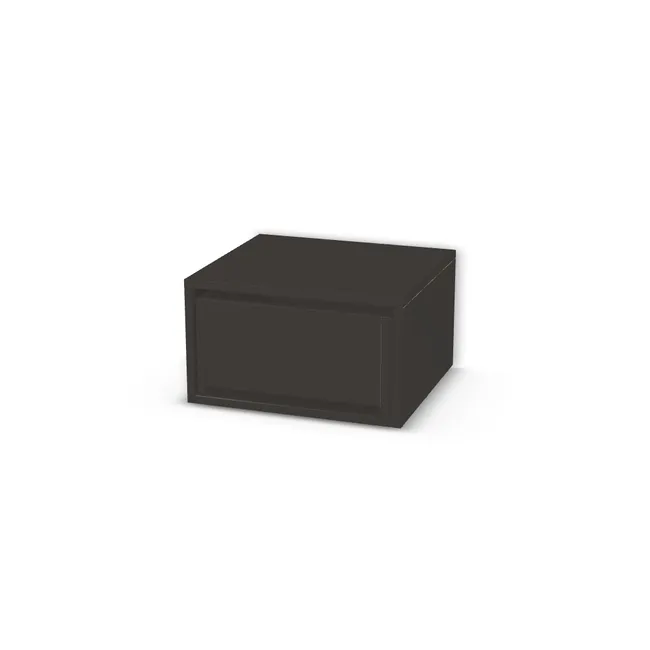 Korpus: Czerń aksamitna (U899, ST9), Materiał pleców: Plecy z płyty HDF 3 mm (biała), Szerokość: 45,5 cm, Wysokość: 26,2 cm, Głębokość: 41,1 cm, Głębokość z frontem: 42,9 cm, Typ szuflady: Z frontem nakładanym, Typ wieńca górnego: Wieniec górny nakładany, Front szuflady: Bez frontu szuflady, Liczba szuflad: 1 szuflada, Typ podstawy: Brak (tylko ślizgacze), System domyku: Otwieranie uchwytem (+Hamulec Blumotion), Prowadnice szuflad: Blum Tandem (Optimum Blum), Uchwyty szuflad: Brak uchwytów i brak nawiertów (Brak uchwytów), Obrzeże korpusu: 0,8 mm, Rodzaj: Zabudowa szeregowa