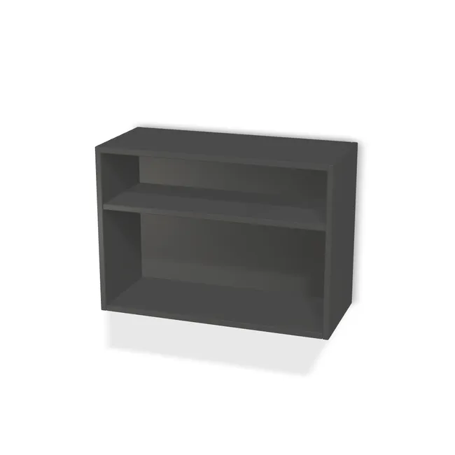 Korpus: Szary diamentowy (U963, ST9), Materiał pleców: Plecy z płyty jak korpus, Szerokość: 70 cm, Wysokość: 50 cm, Głębokość: 30 cm, Głębokość z frontem: 31,8 cm, Typ wieńca górnego: Wieniec górny wpuszczany, Drzwi: Bez frontów, Liczba półek: 1 półka, Rozmieszczenie półek: Własne ustawienie, System domyku: Otwieranie uchwytem, Zawieszki: Dobór we własnym zakresie (Brak), Zawiasy: Dobór we własnym zakresie (Brak), Uchwyty: Brak uchwytów i brak nawiertów (Brak uchwytów), Podpórki półek: Złączki Rafix TAB 20 S (Premium / z zabezp.), Obrzeże korpusu: 2,0 mm