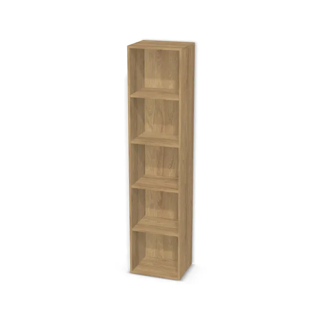 Korpus: Hikora naturalna (H3730, ST10), Materiał pleców: Plecy z płyty jak korpus, Szerokość: 44 cm, Wysokość: 192 cm, Głębokość: 35 cm, Liczba półek: 4 półki, Rozmieszczenie półek: Rozmieszczenie symetryczne półek, Typ podstawy: Brak (tylko ślizgacze), Podpórki półek: Podpórki Kuadro z zabezpieczeniem (typ 2) (Premium / z zabezp.), Obrzeże korpusu: 0,8 mm, Rodzaj: Zabudowa szeregowa