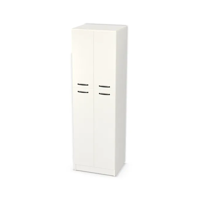 Słupek łazienkowy z 2 frontami stojący na wymiar. Front: Biały klasyczny (W960, SM), Korpus: Biały klasyczny (W960, SM). Dopasuj wymiary online. Realizacja: 3 dni roboczych.