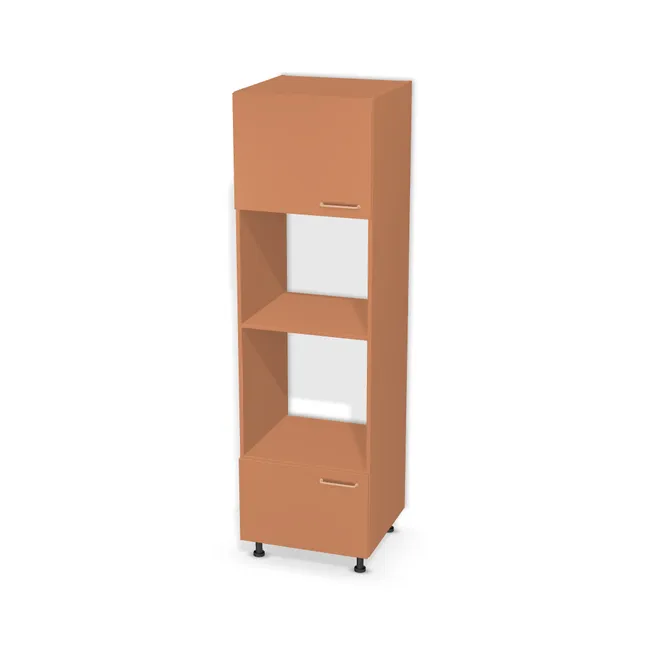 Słupek do zabudowy piekarnika i mikrofalówki na wymiar. Front: Karmel (U830, ST9), Korpus: Karmel (U830, ST9). Dopasuj wymiary online. Realizacja: 3 dni roboczych.